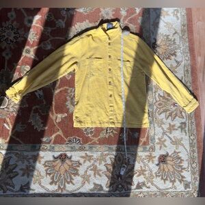 Without Walls Yellow Casual Button Down Shirt